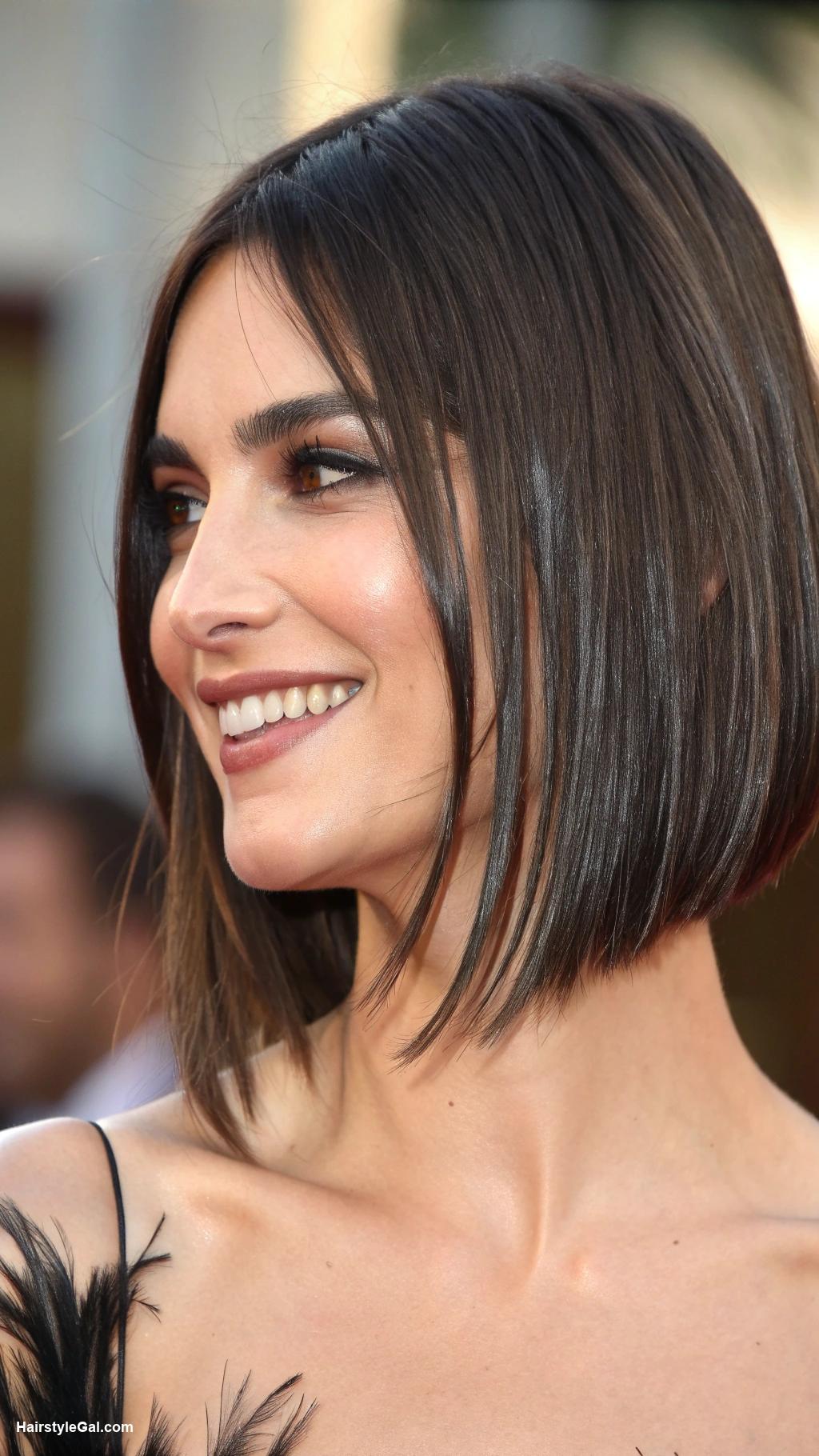 thin hair layered cut Blunt cut with feathered ends