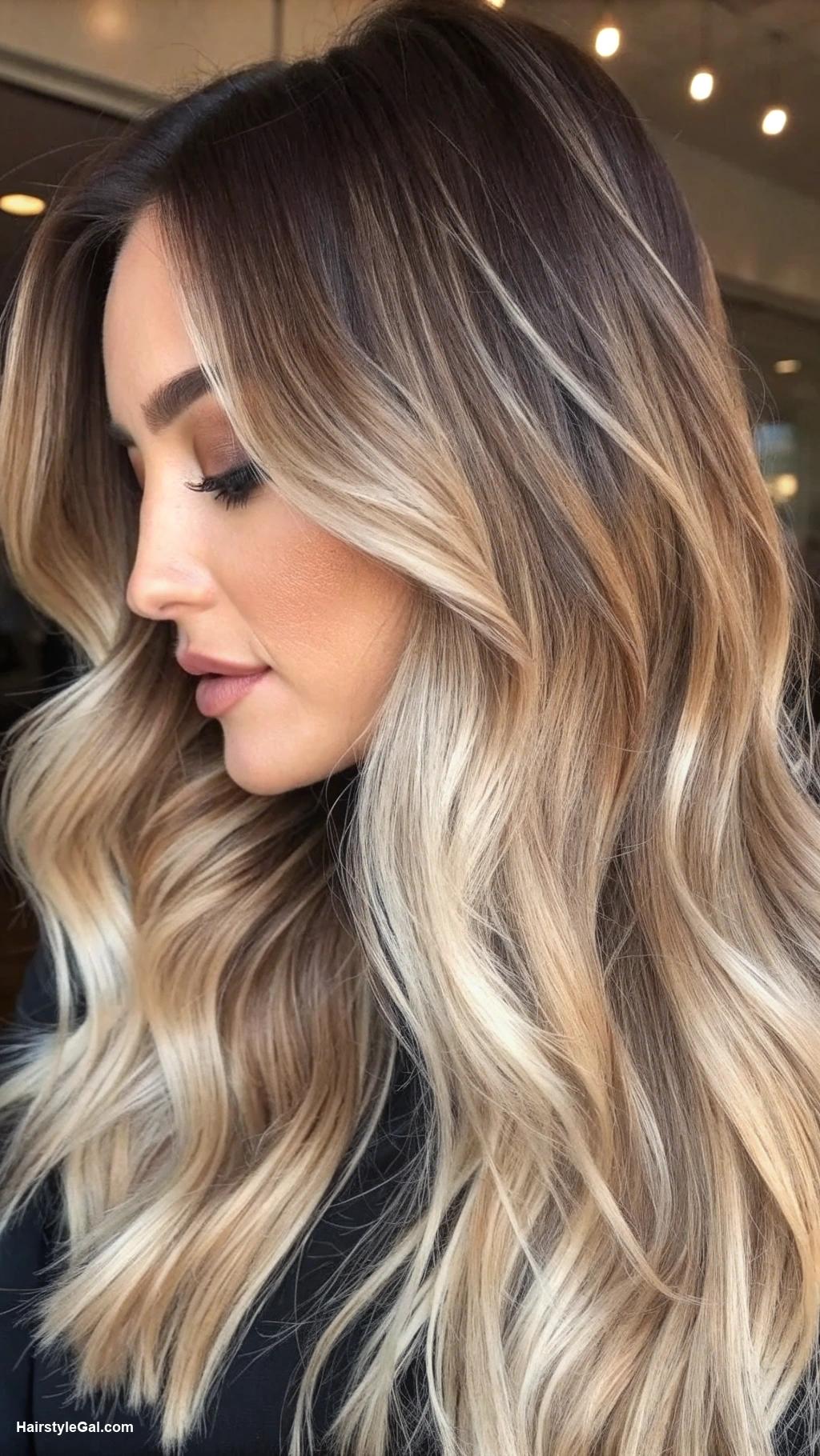 ashy brown hair Blonde to ashy brown gradient