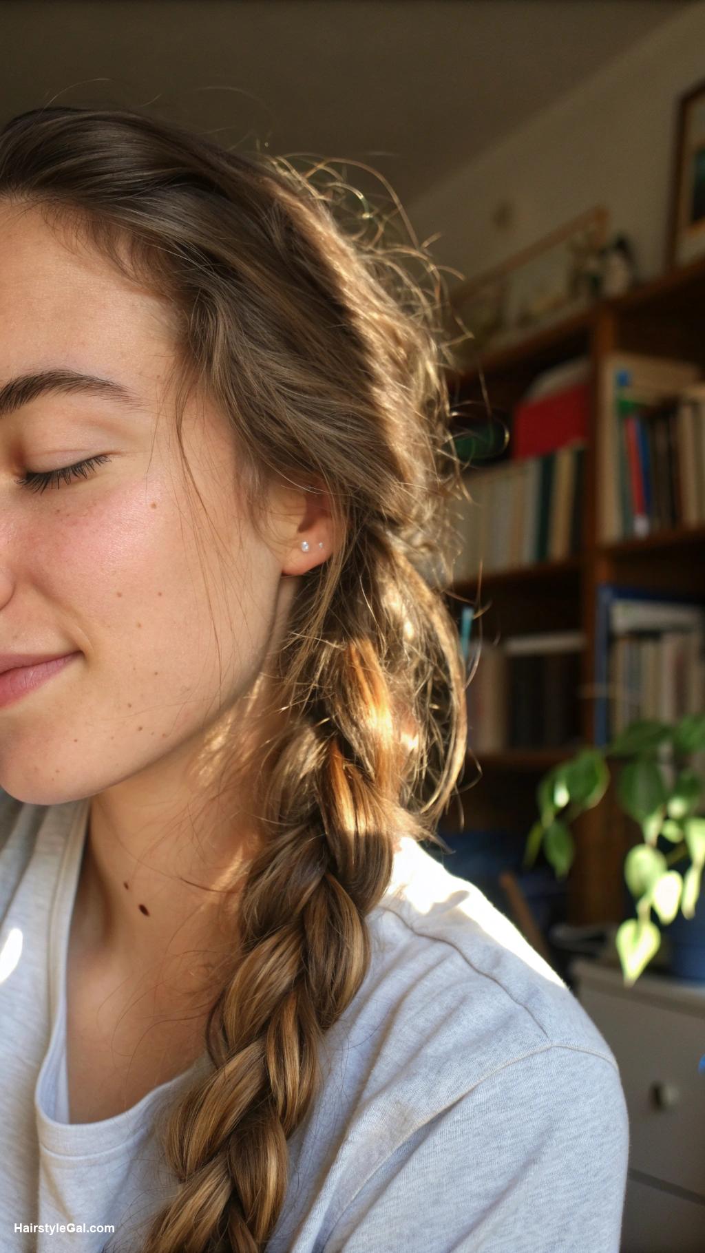 back to school hairstyles Side braid for a relaxed vibe