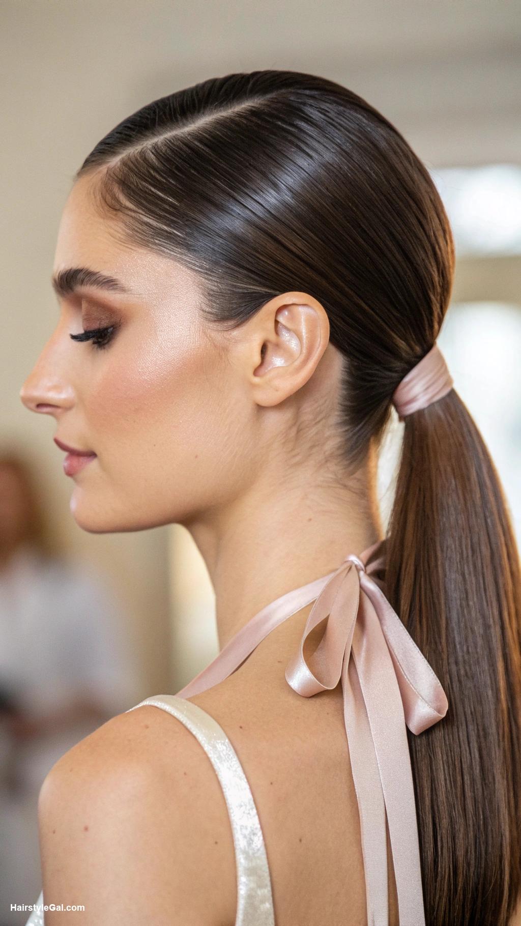 back to school hairstyles Sleek low ponytail for elegance