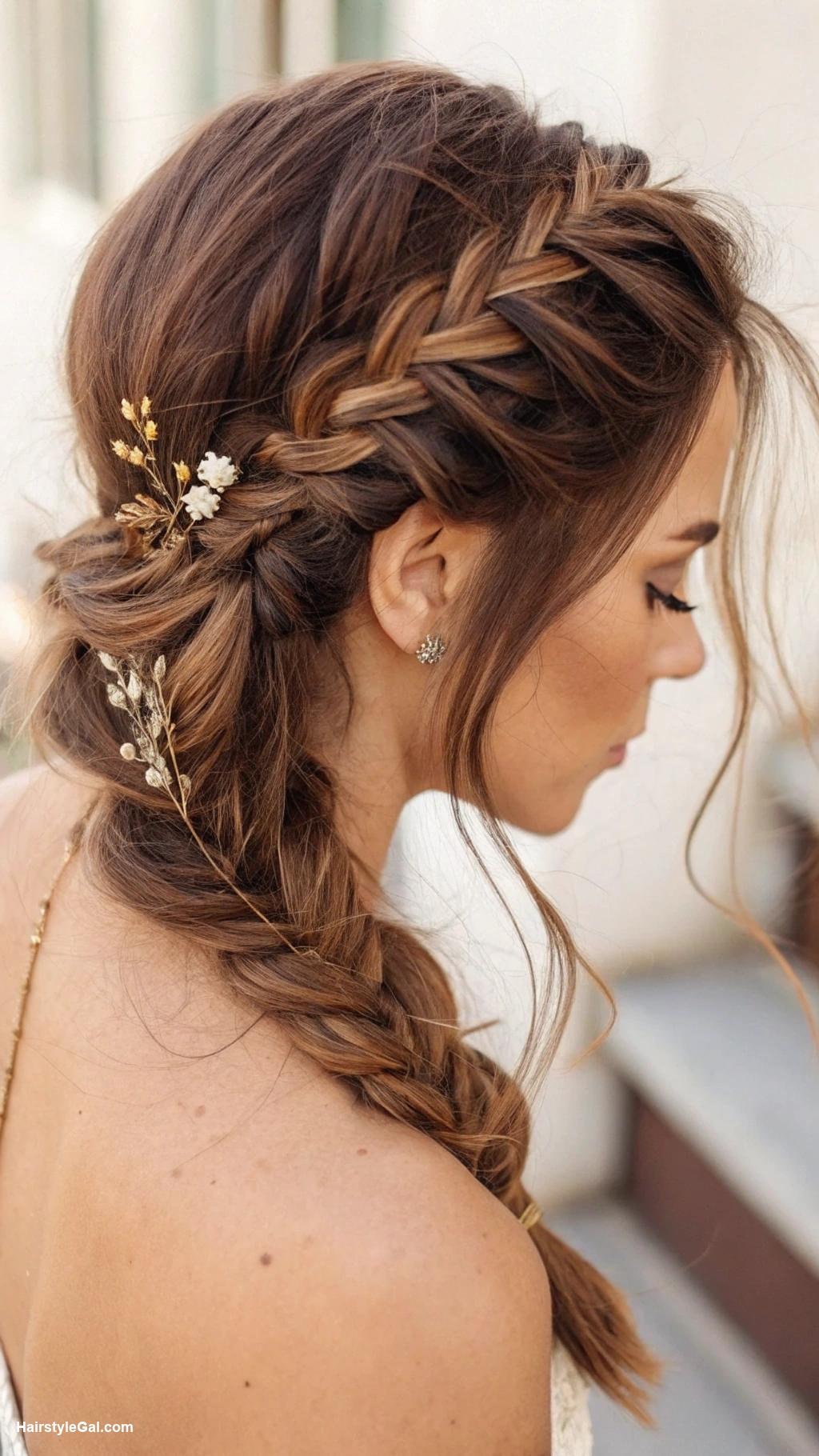 bridesmaid hairstyles Fishtail braid for boho style