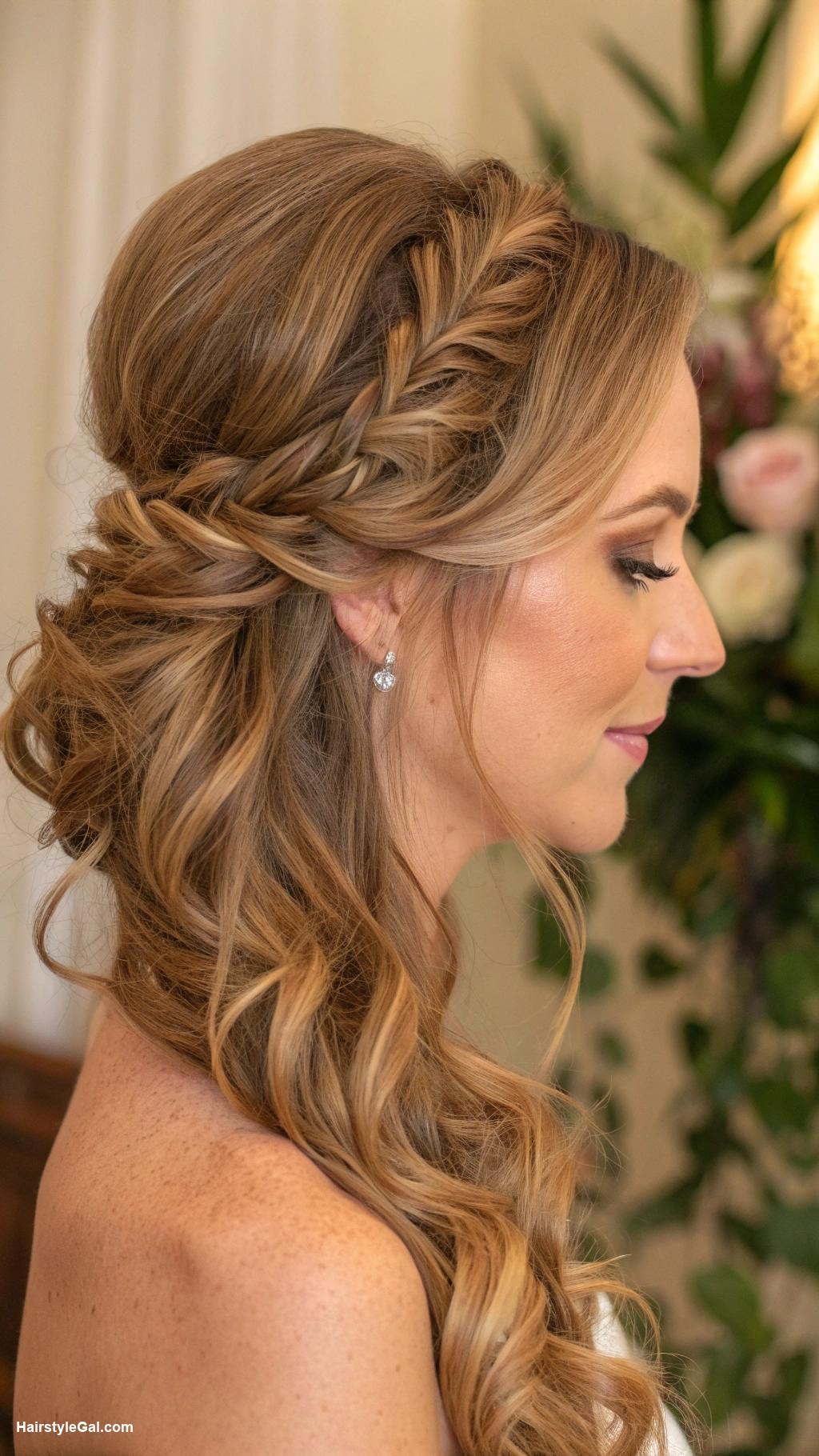bridesmaid hairstyles Side swept waves for romantic look