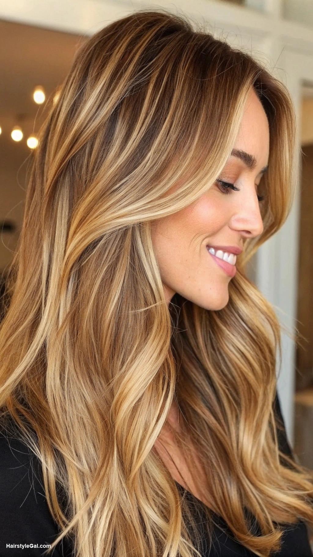 dirty blonde hair with lowlights Golden blonde lowlights for brightness