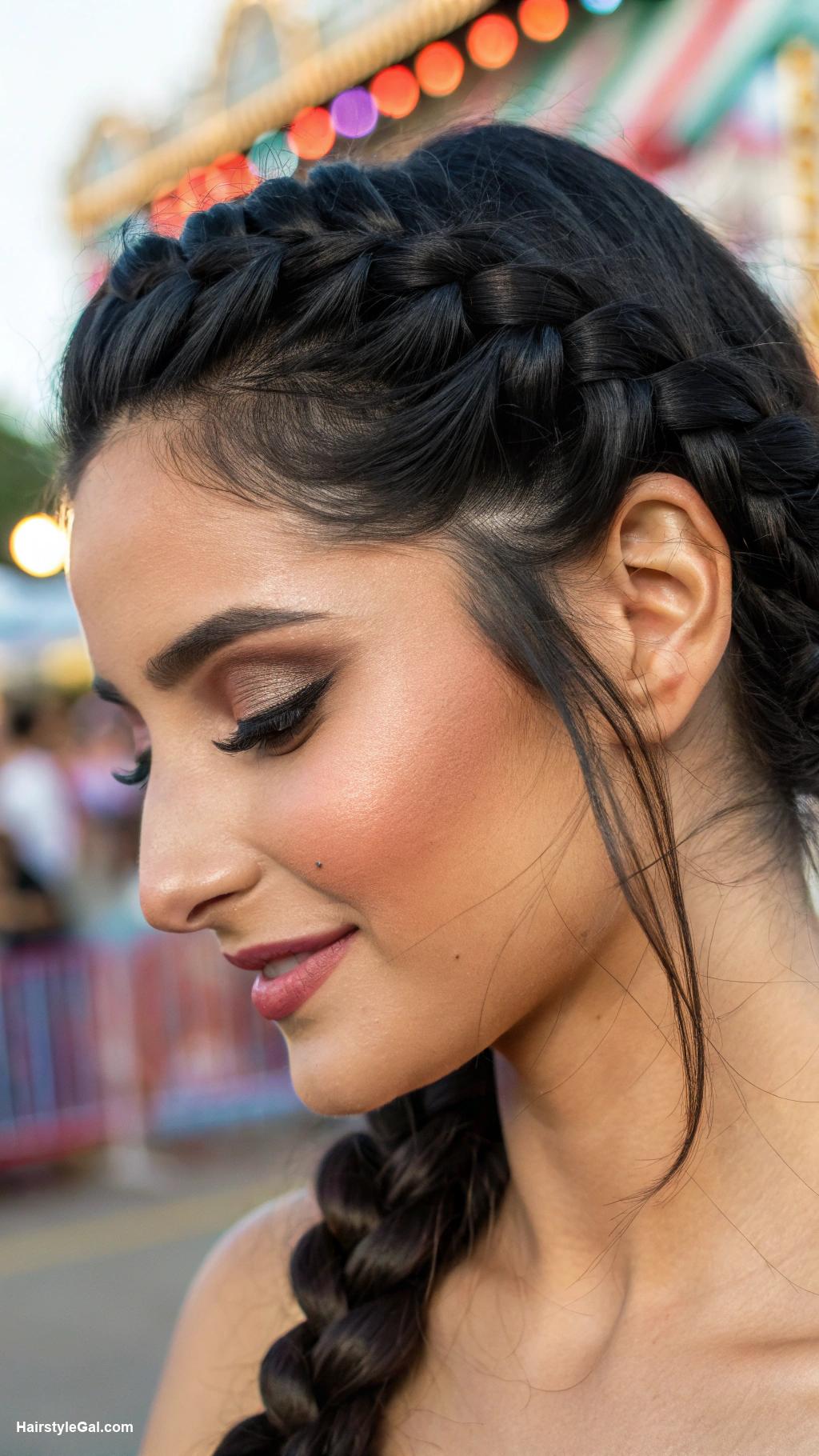 festival hair braids Classic Dutch braid for black hair