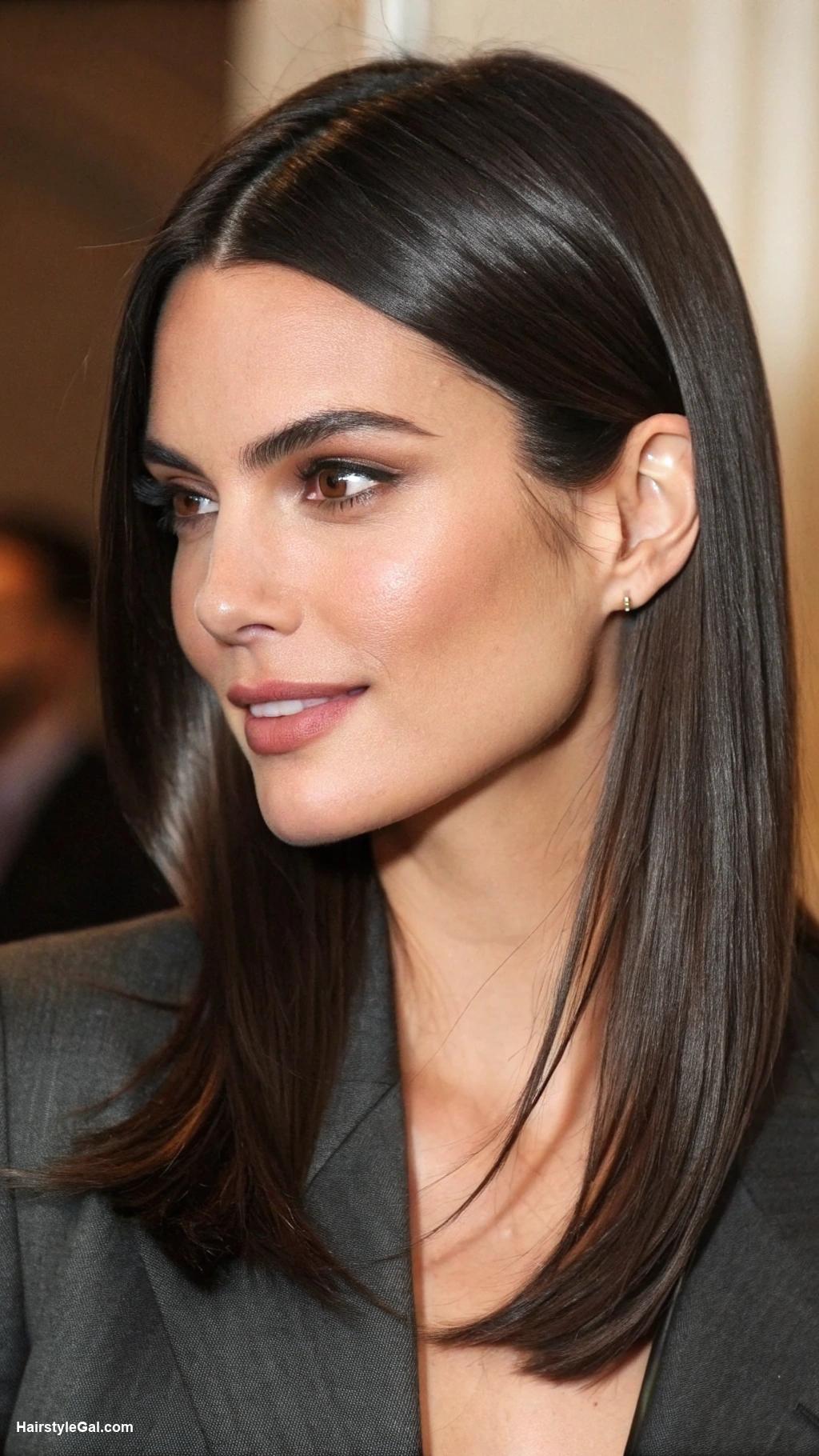 lawyer hairstyles Classic Straight with Side Part