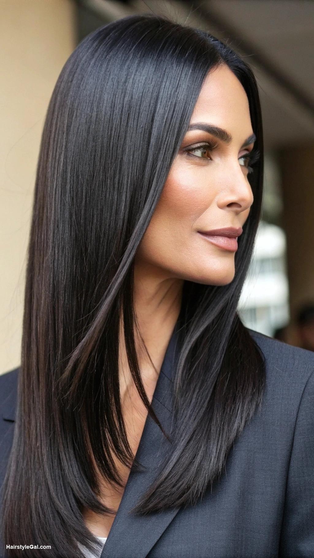 lawyer hairstyles Sleek Straight with Gloss