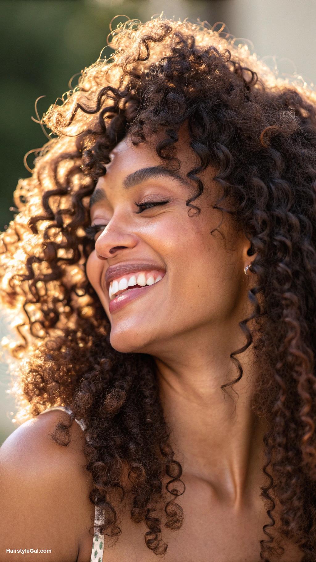 long curly hairstyles Defined corkscrew curls