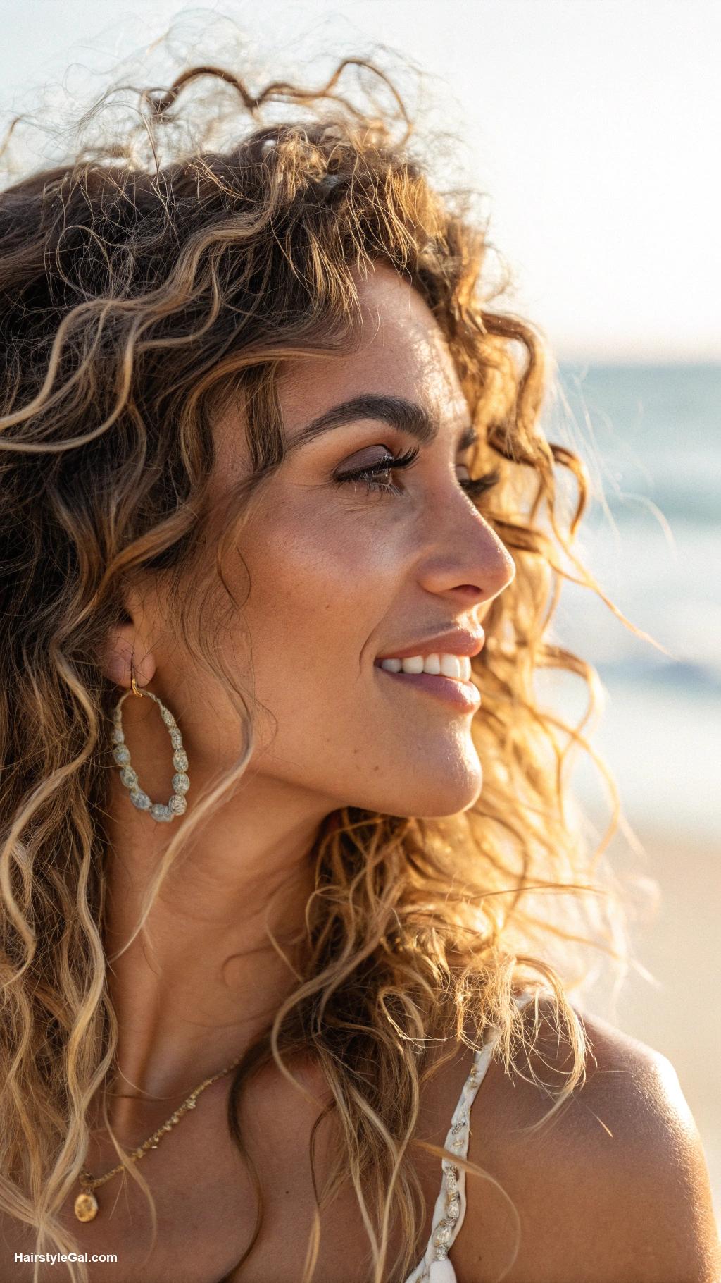 long curly hairstyles Loose beachy curls