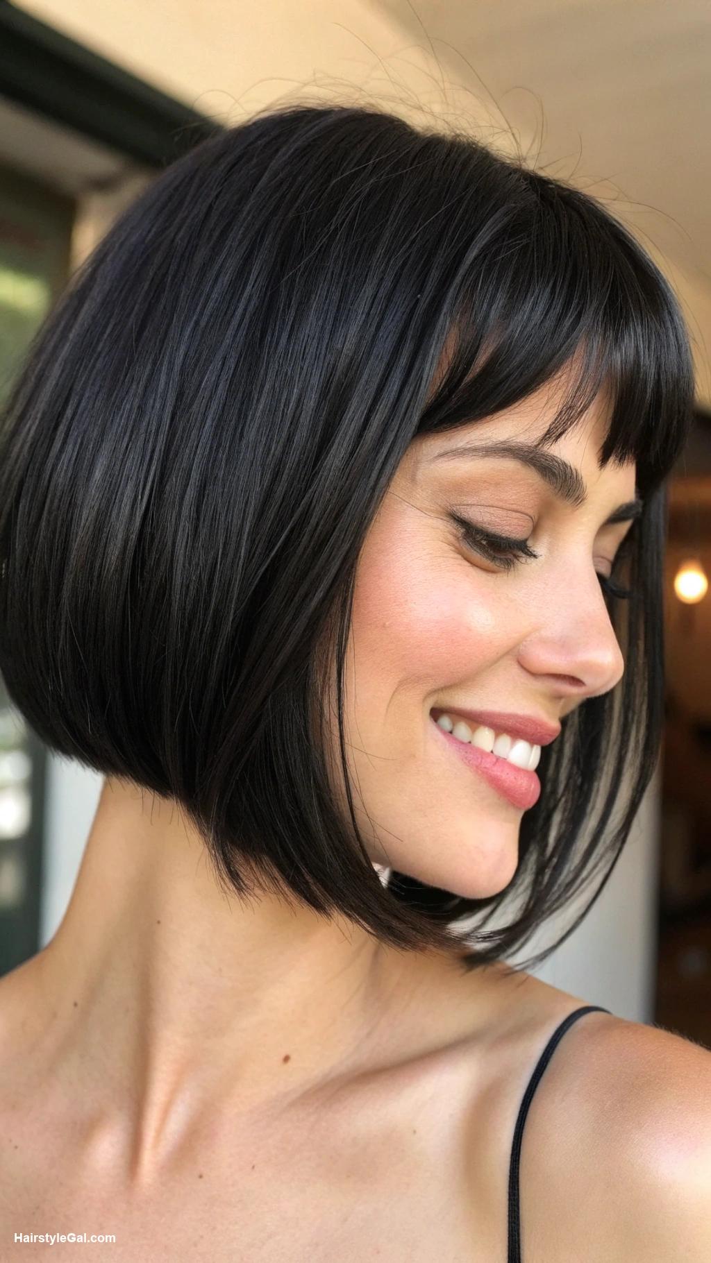 round face haircuts Textured bob for black hair