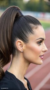 running hairstyles Classic ponytail with added volume