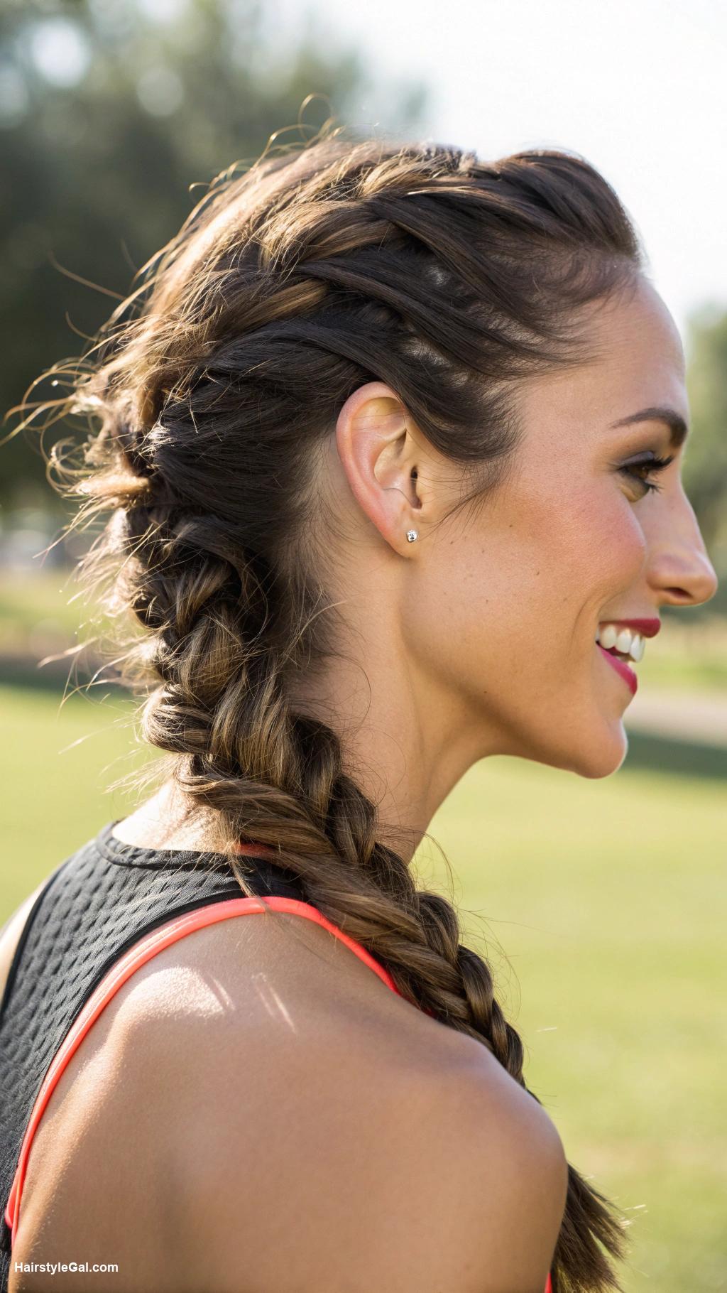 running hairstyles Fishtail braid for a stylish finish