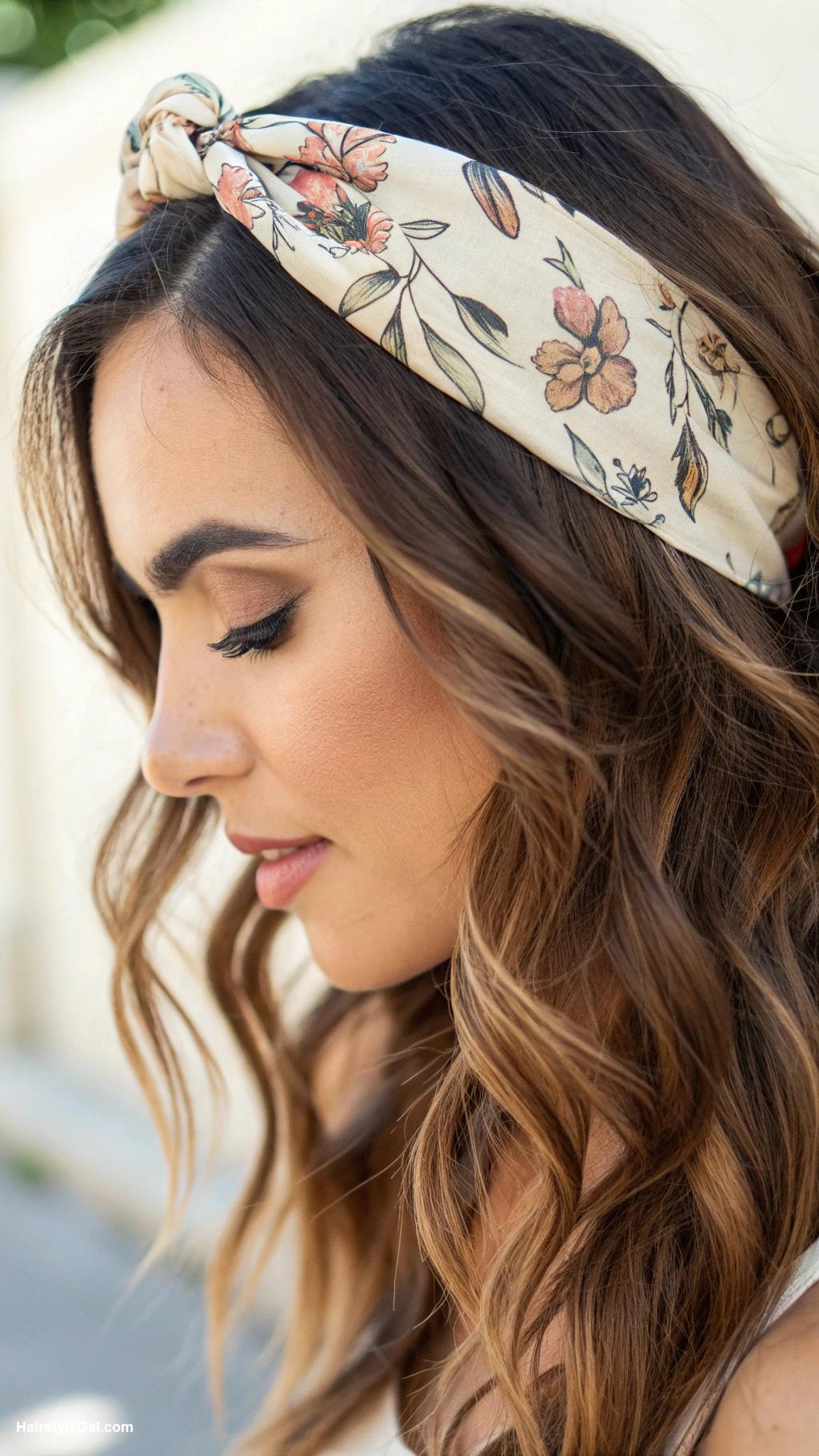 running hairstyles Headband with loose waves