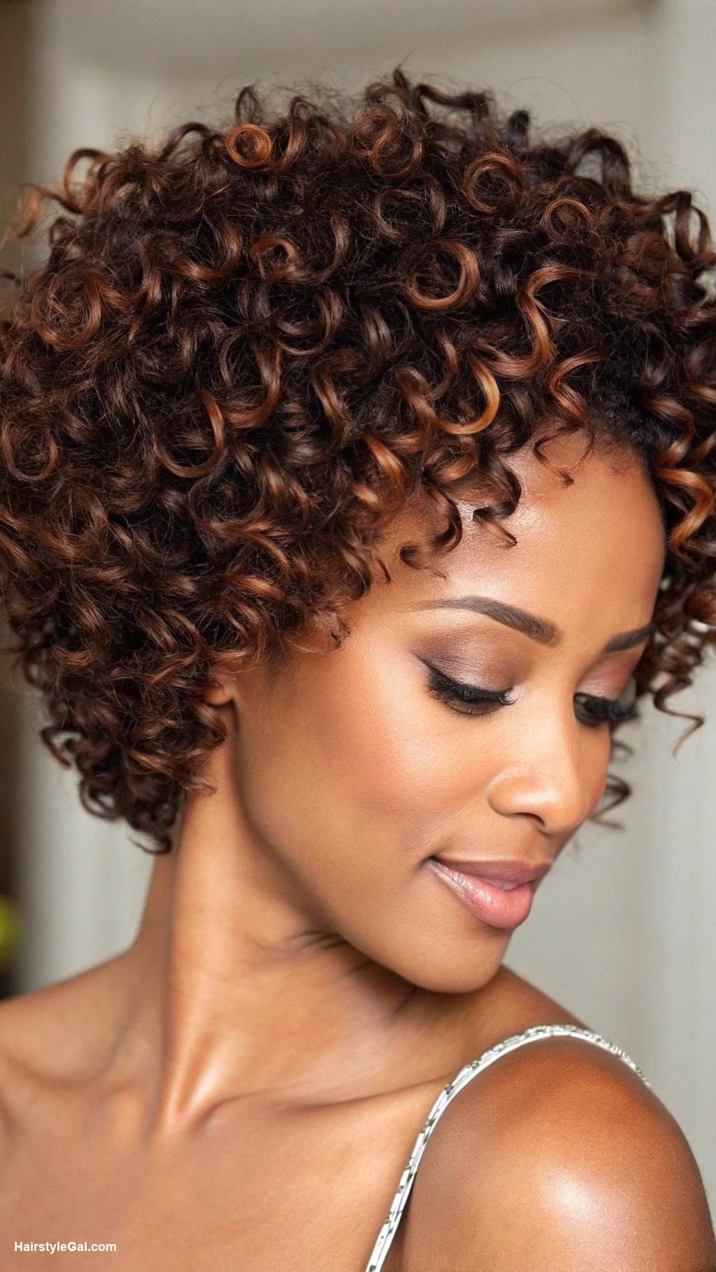 short crochet braids hairstyles Curly brown crochet braids