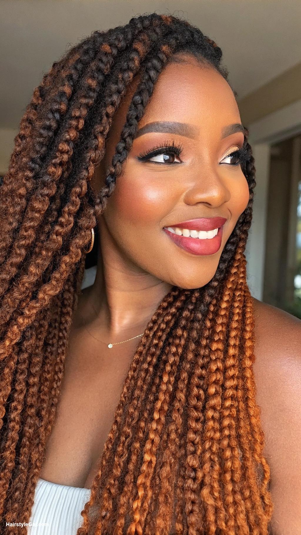 short crochet braids hairstyles Ombre brown crochet braids