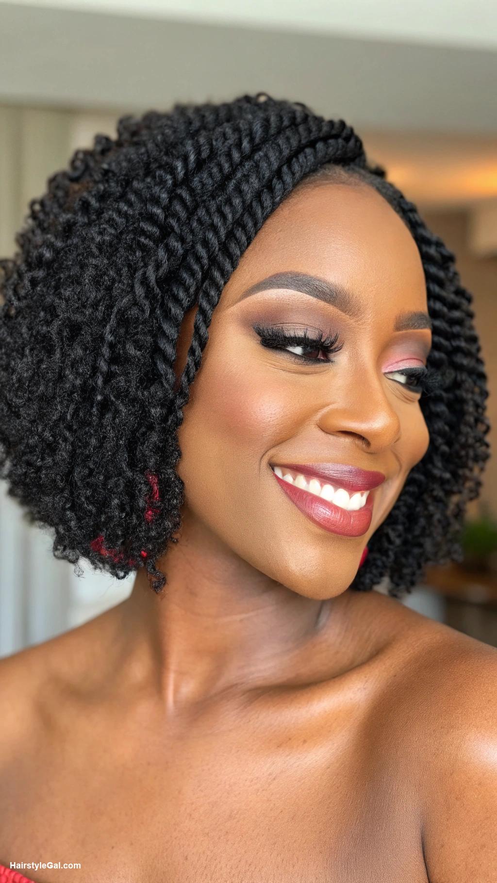 short crochet braids hairstyles Short black crochet bob hairstyle