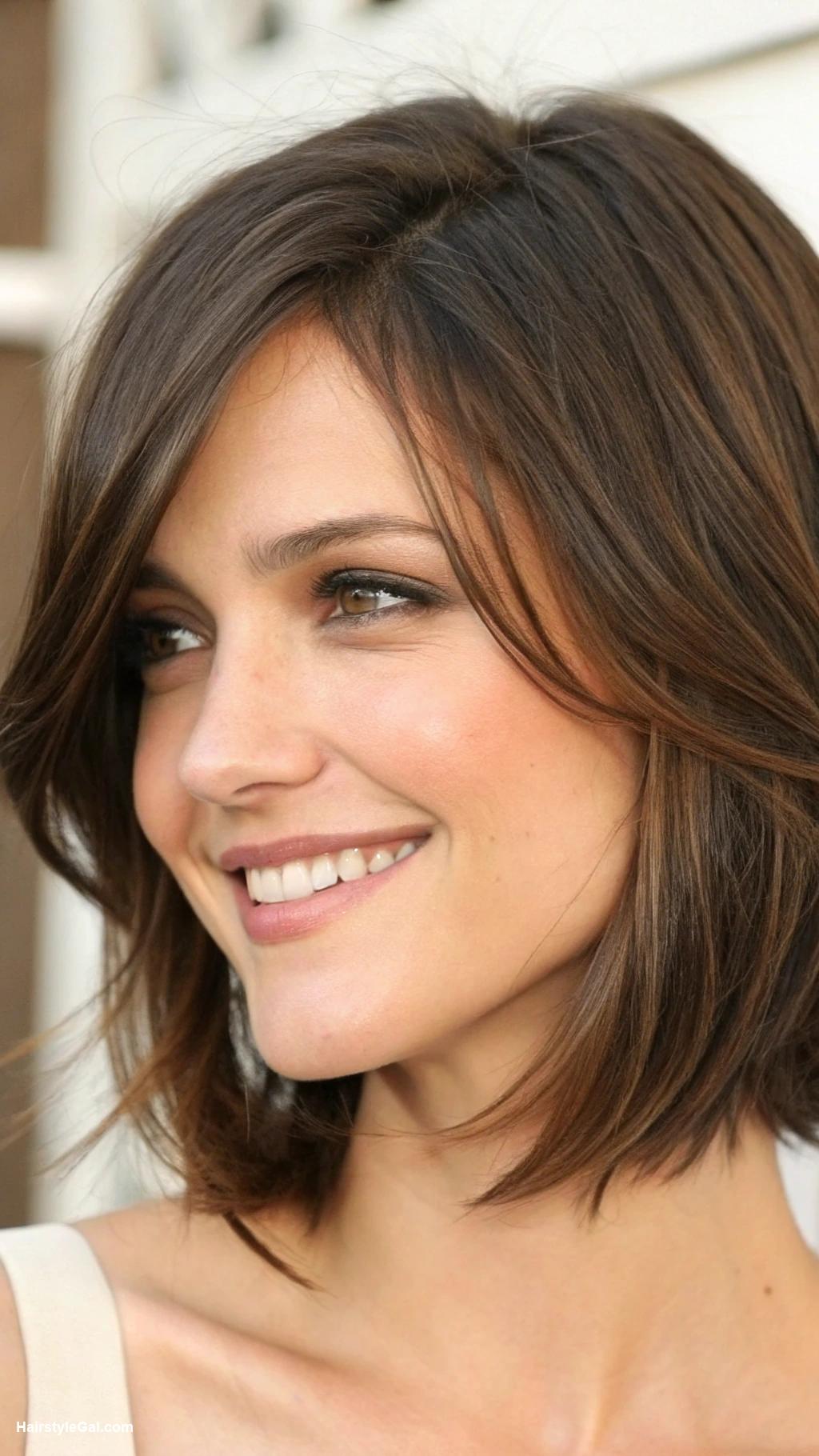 thin hair bob Layered bob for fine brown hair