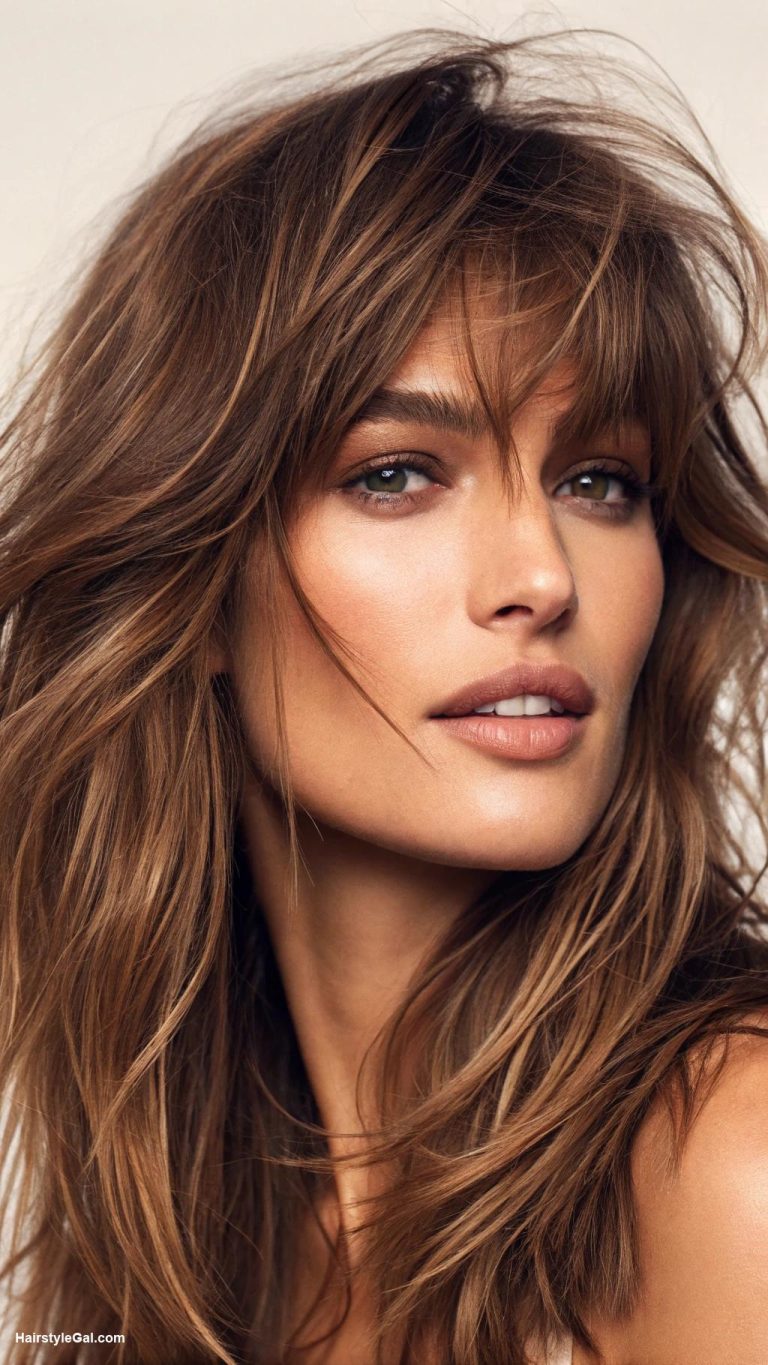 wolf haircut medium Soft Brown Wolf Cut with Layers