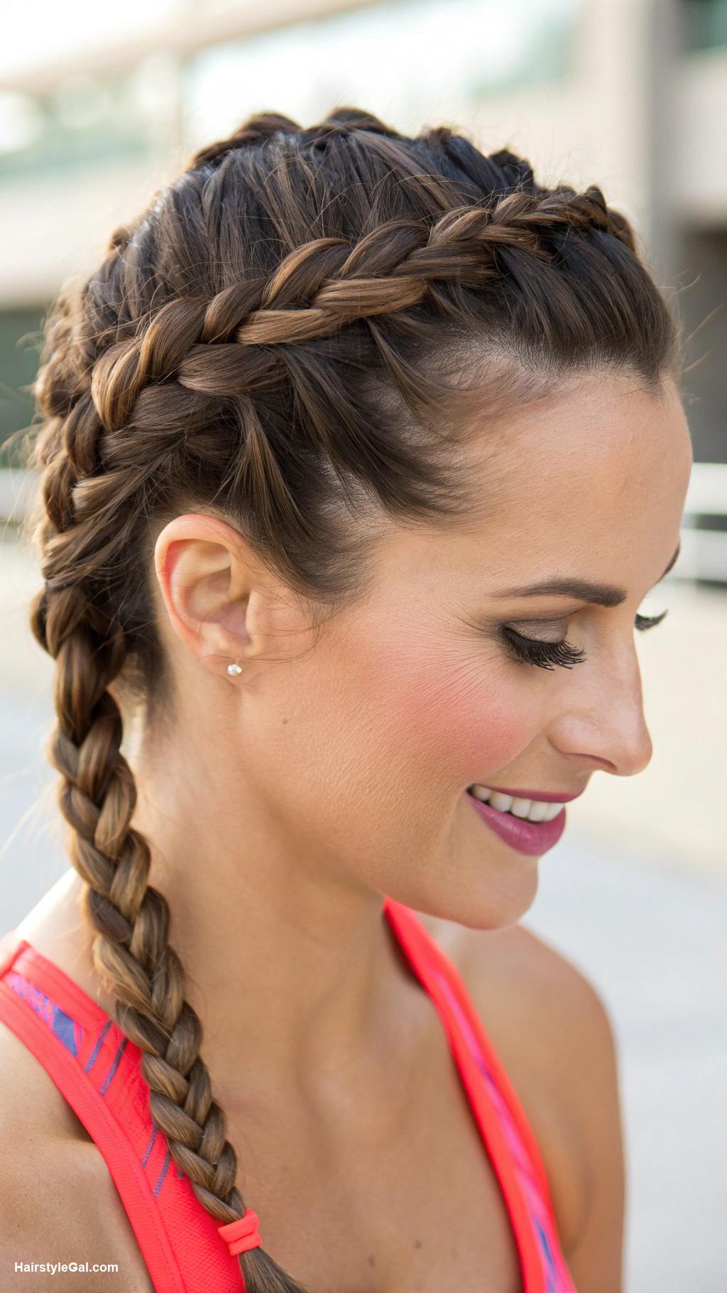workout hairstyles Double Dutch Braids