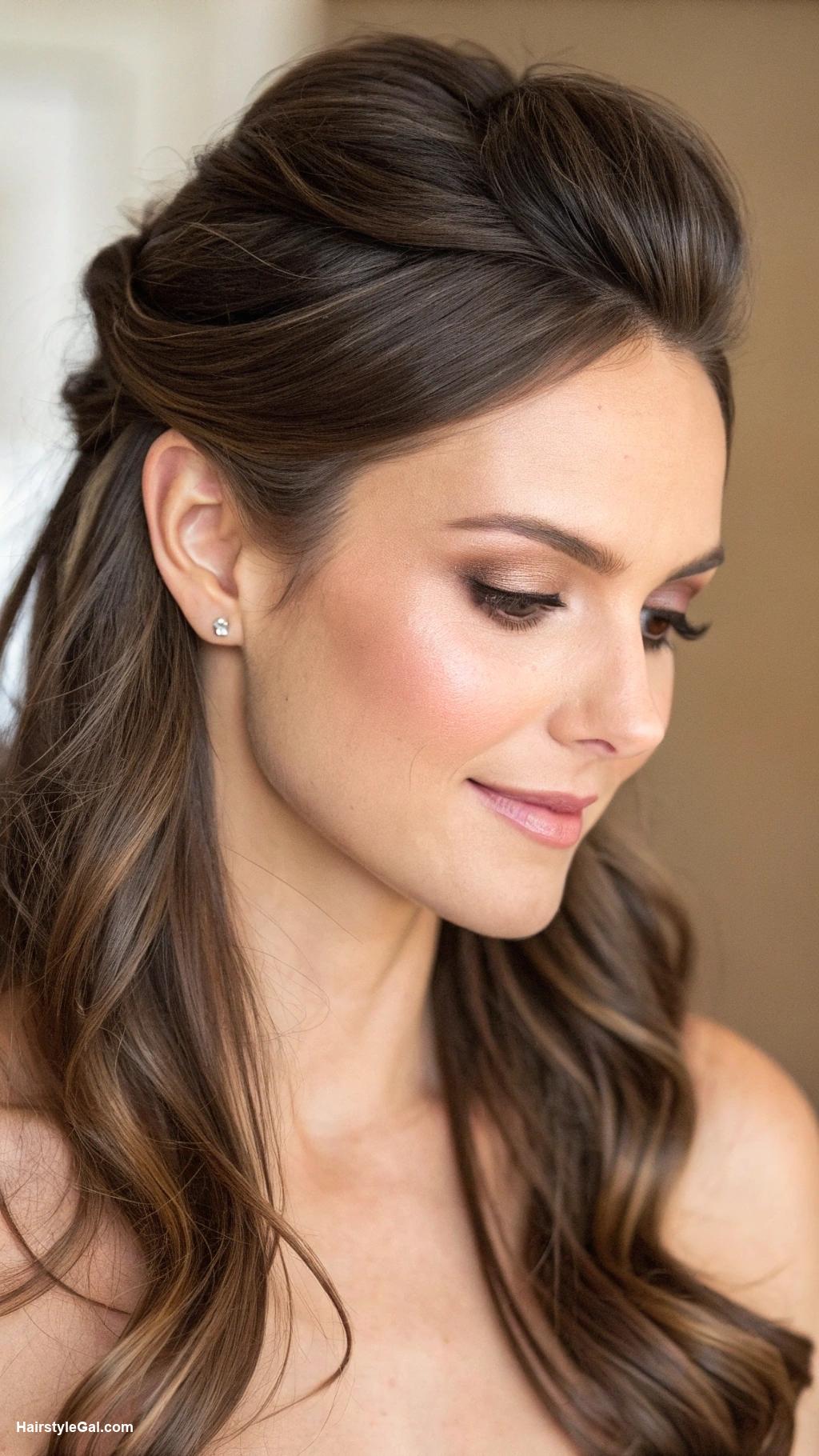 elegant hairstyles Half Up Half Down