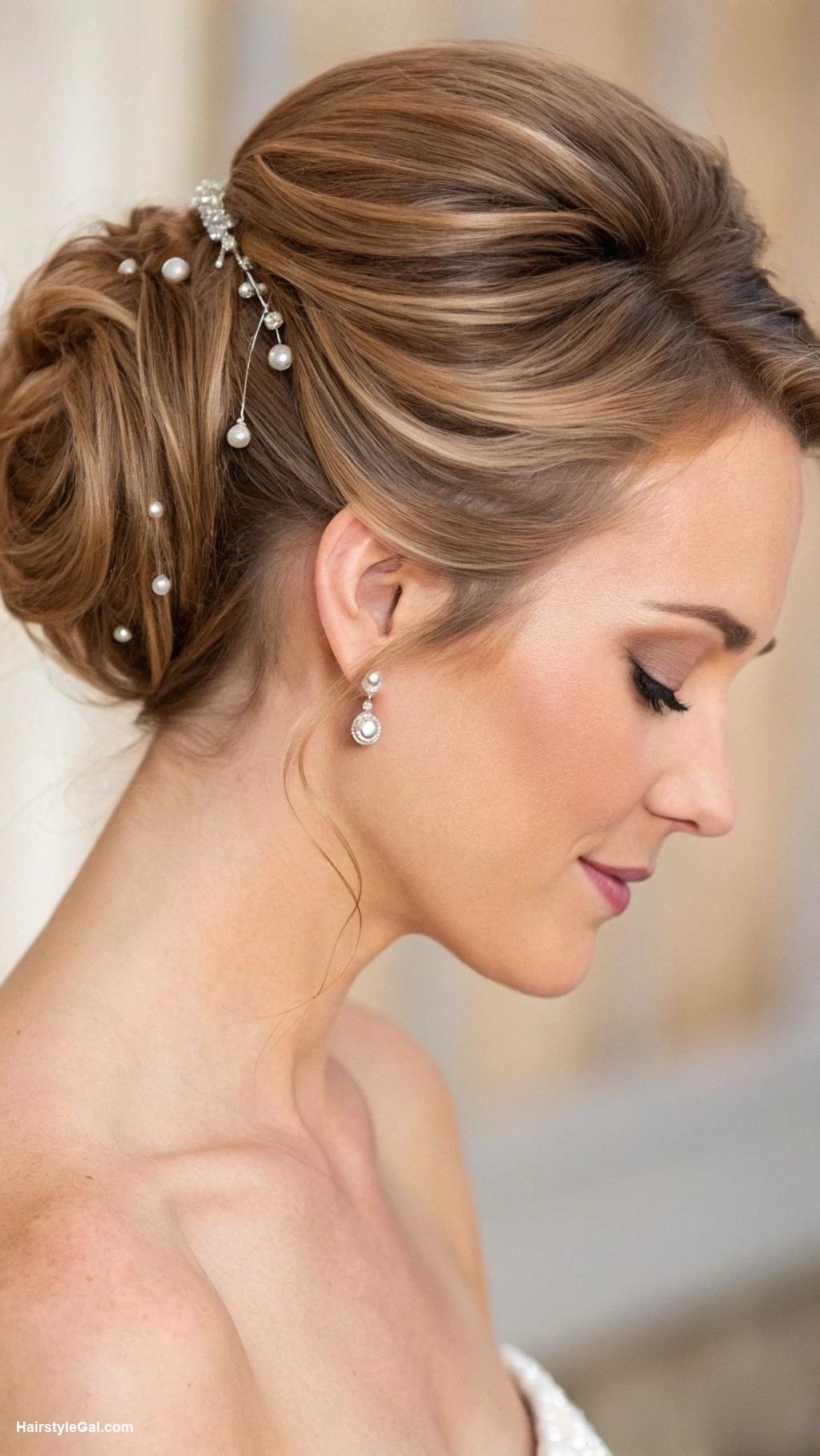 french twist Formal French twist for bridal hairstyles