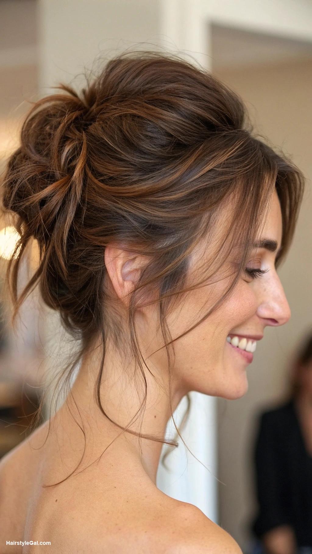 french twist Messy French twist for a casual look